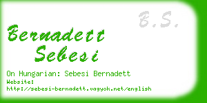 bernadett sebesi business card